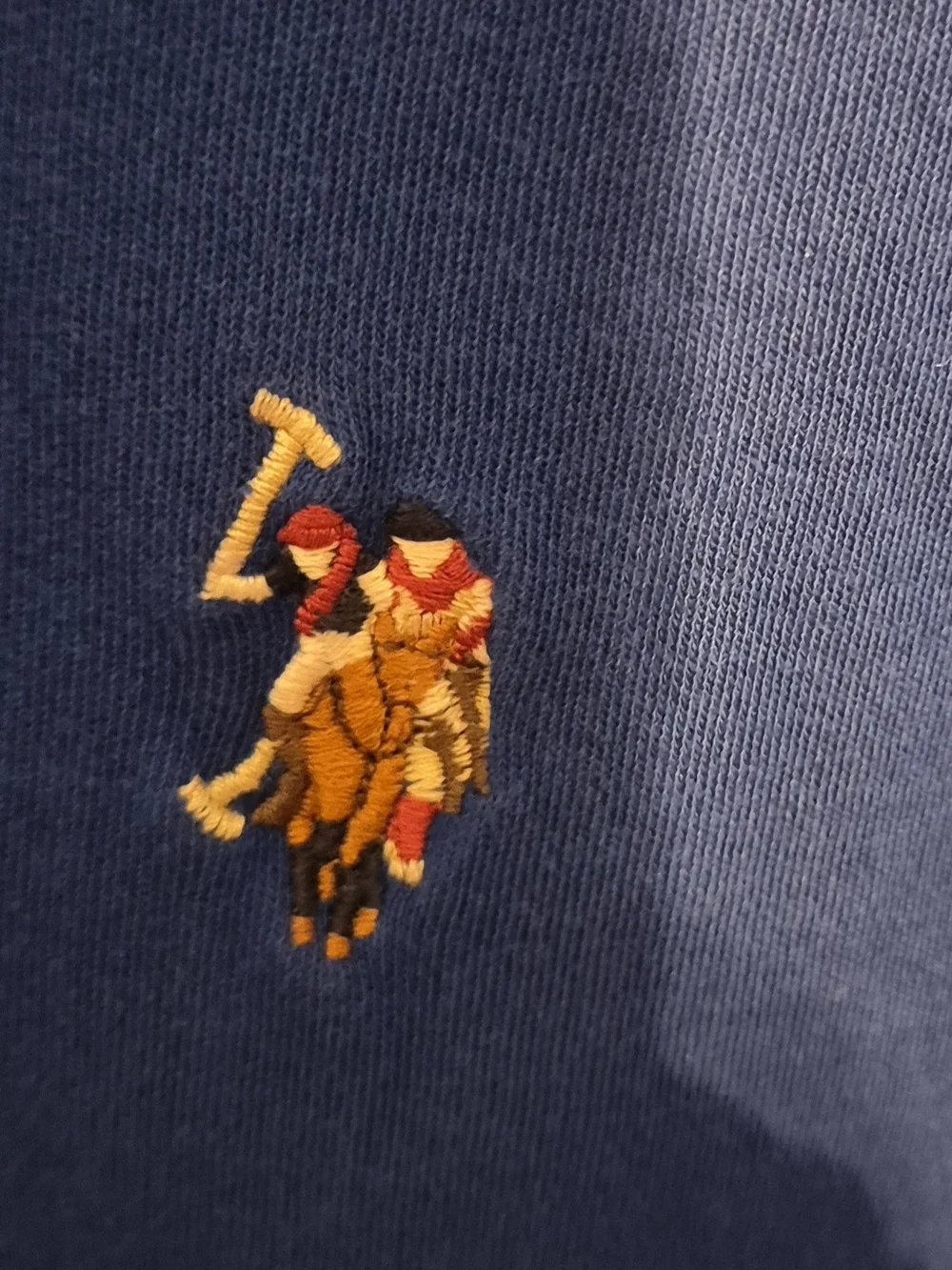 Polo by Ralph Lauren Blue Polo with White Inner Placket and Embroidered Pony 2XL